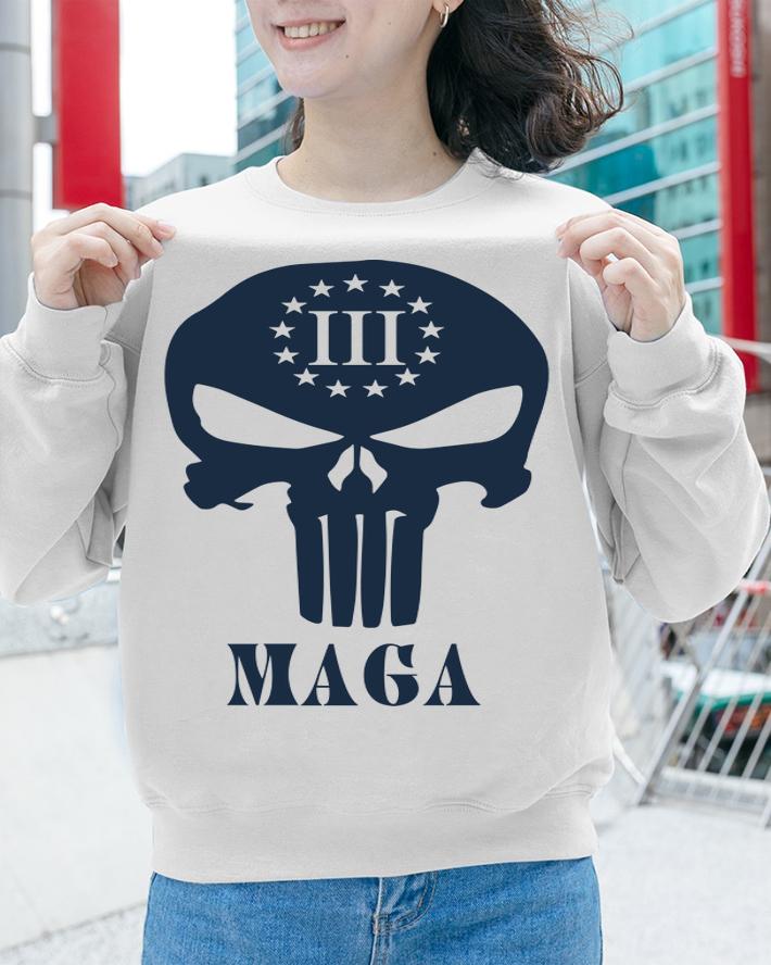 Three Percenters Skull Maga t-shirt sweatshirt