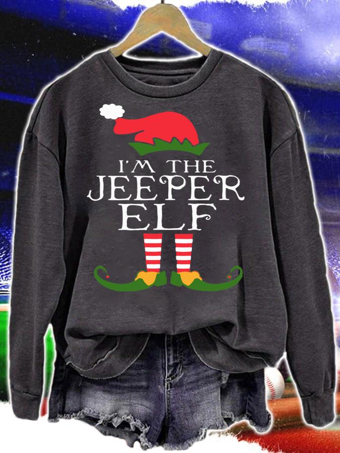 I'm The Jeeper ELF Santa Hat Jeep Lovers Merry Christmas t-shirt sweatshirt