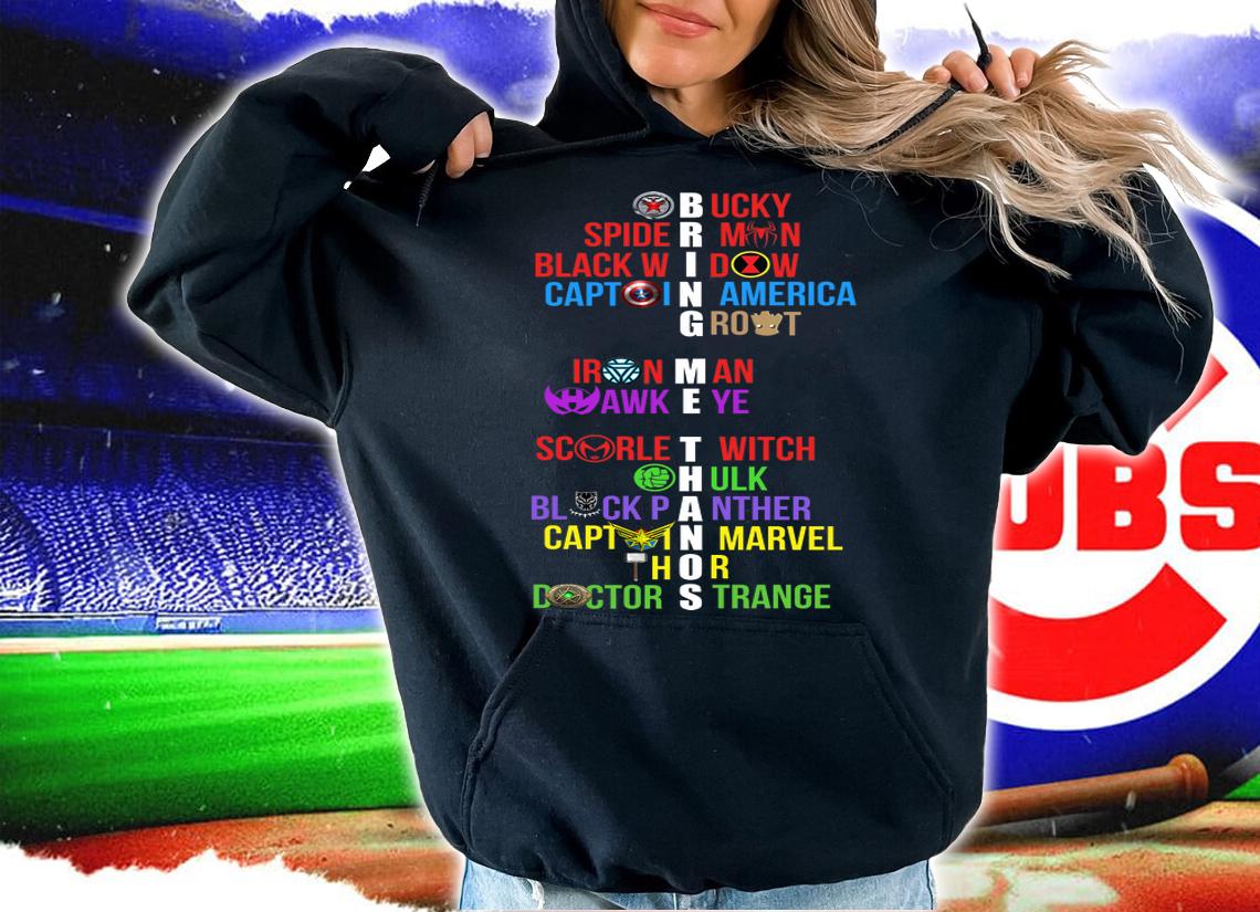 Bring Me Thanos Bucky Spiderman Black Widow Captain America Groot t-shirt hoodie