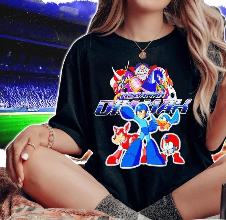 Dim Mak x Mega Man heroes vs villains t-shirt woman shirt