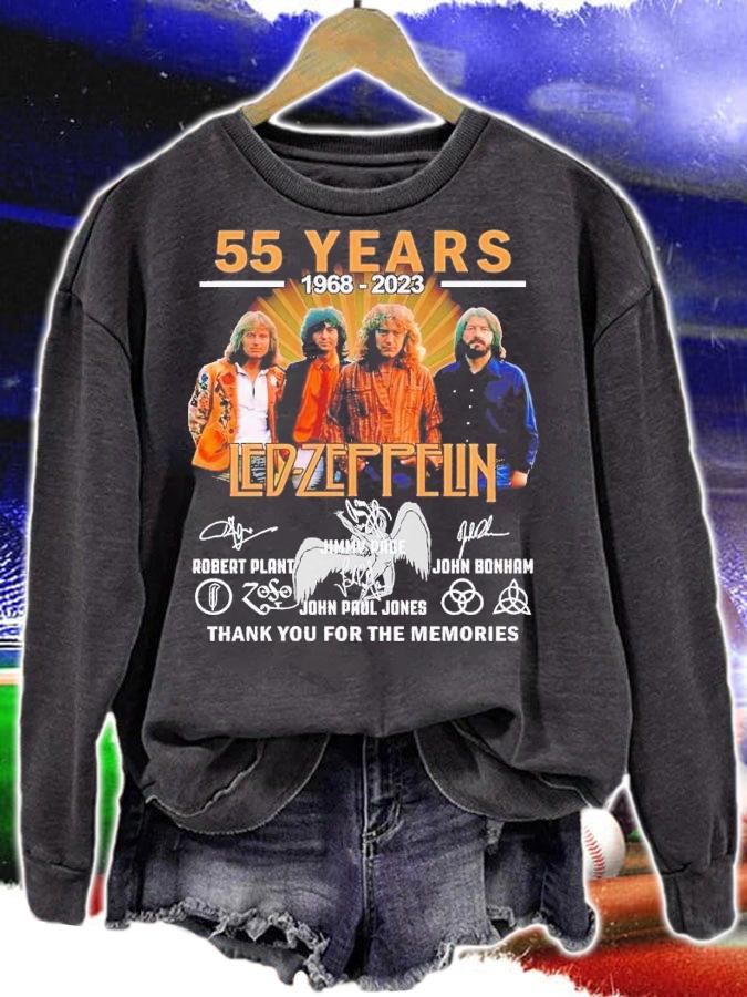 55 years 1968 2023 Led Zeppelin thank you for the memories shirt t-shirt sweatshirt