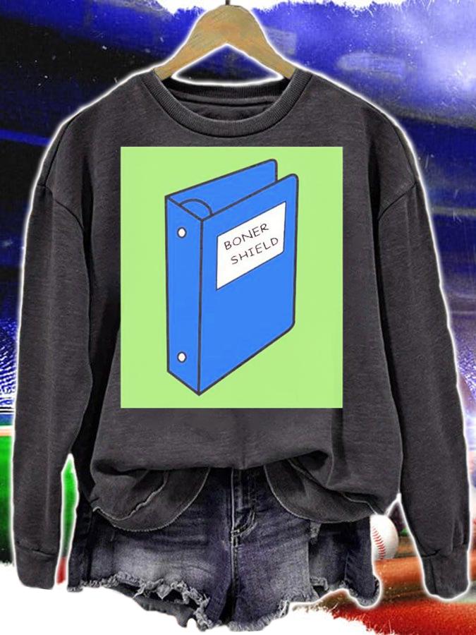 Boner Shield Book Shirt t-shirt sweatshirt