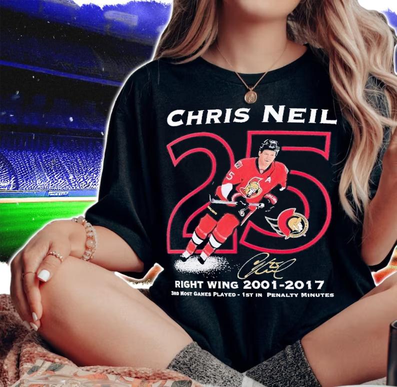 Chris Neil Ottawa Senators Number Retirement shirt t-shirt woman shirt