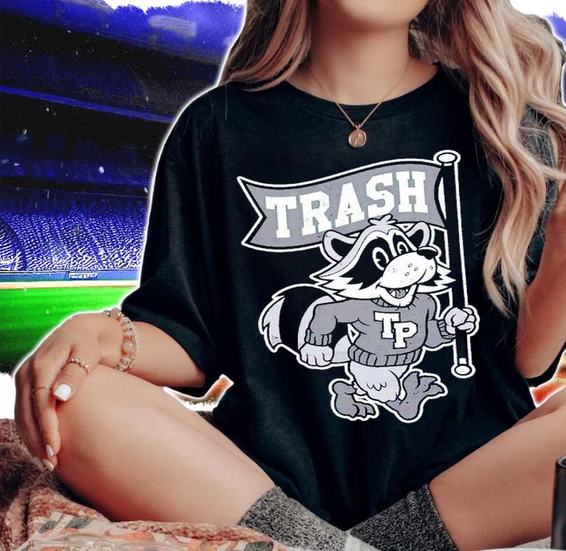 Go Trash Pandas Vintage Distressed Raccoon College Mascot shirt t-shirt woman shirt