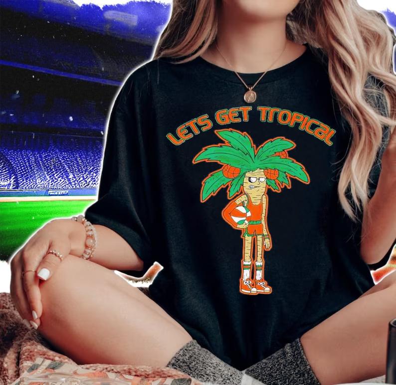 Miami Hurricanes lets get tropical shirt t-shirt woman shirt