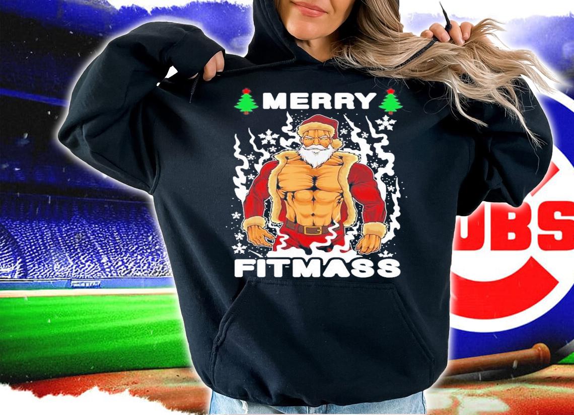 Merry Fitmass Merry Christmas Gym Santa T-Shirt t-shirt