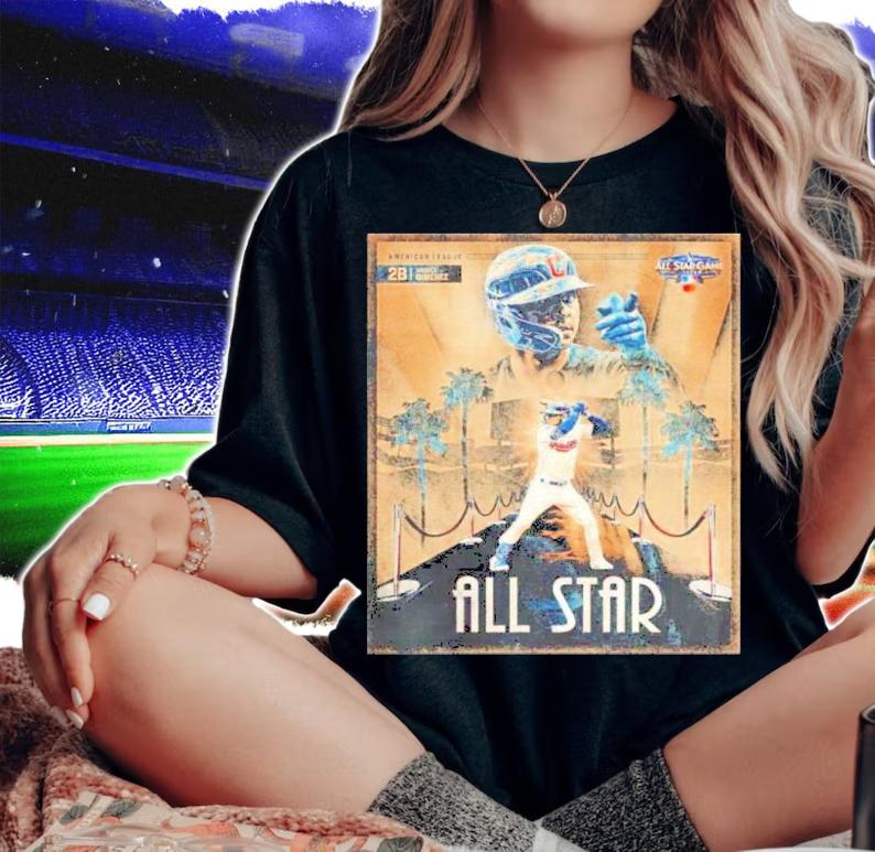 2022 American League All-Star Andres Gimenez Cleveland Guardians Shirt t-shirt woman shirt