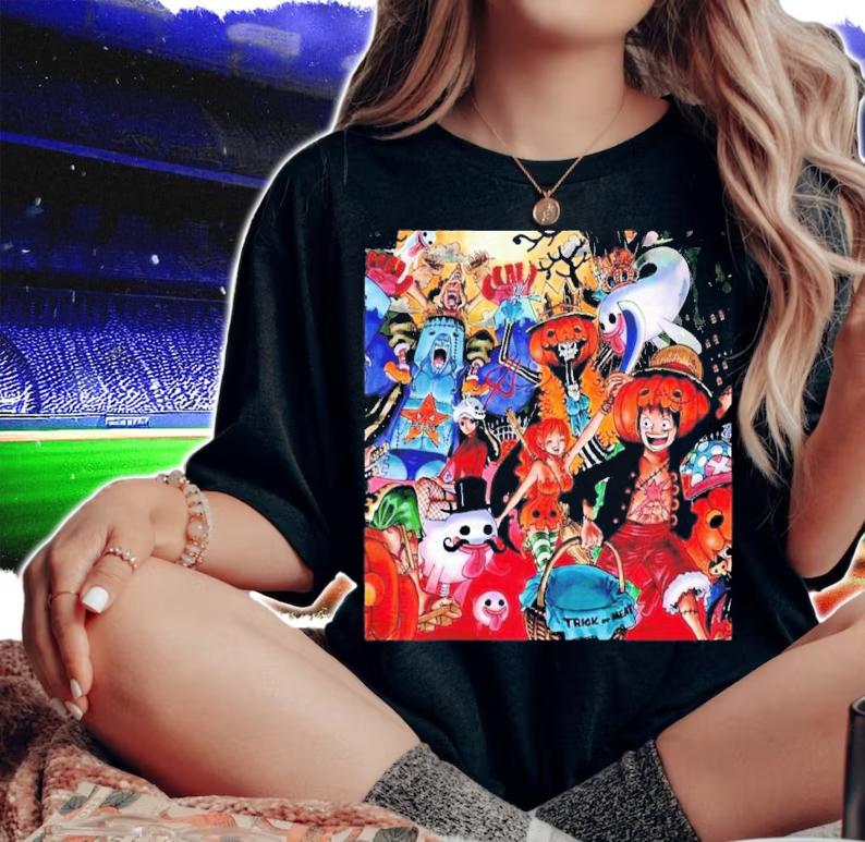 All Characters Monkey D Luffy One Piece T-Shirt t-shirt woman shirt