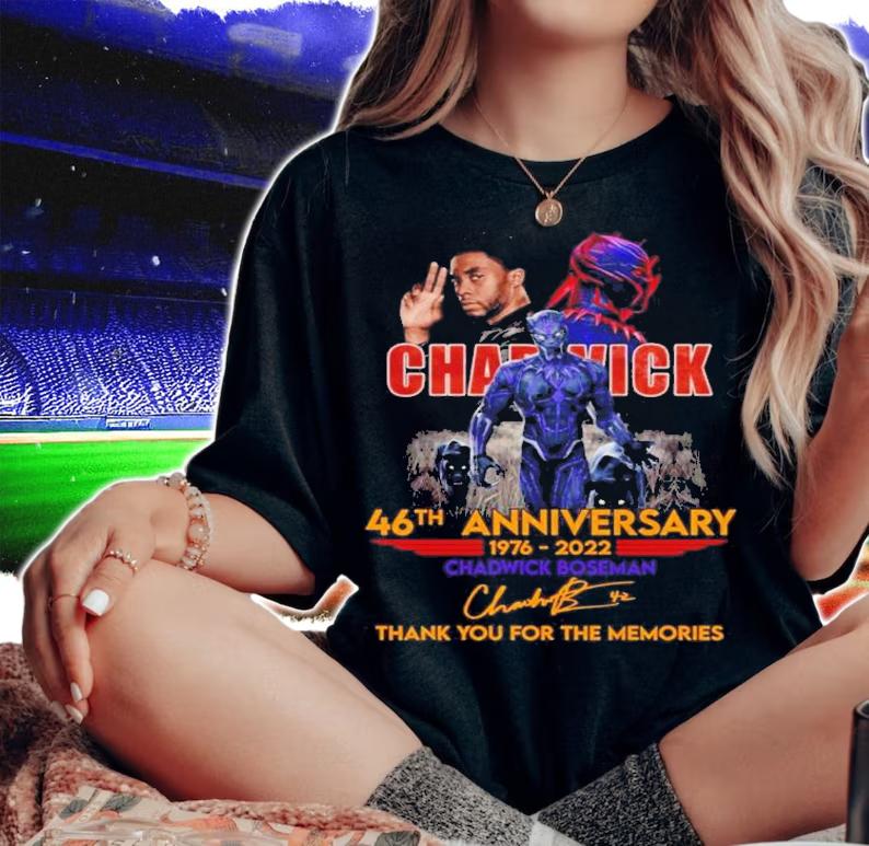 Chadwick Boseman 1976-2022 Signatures Thank You For The Memories Shirt t-shirt