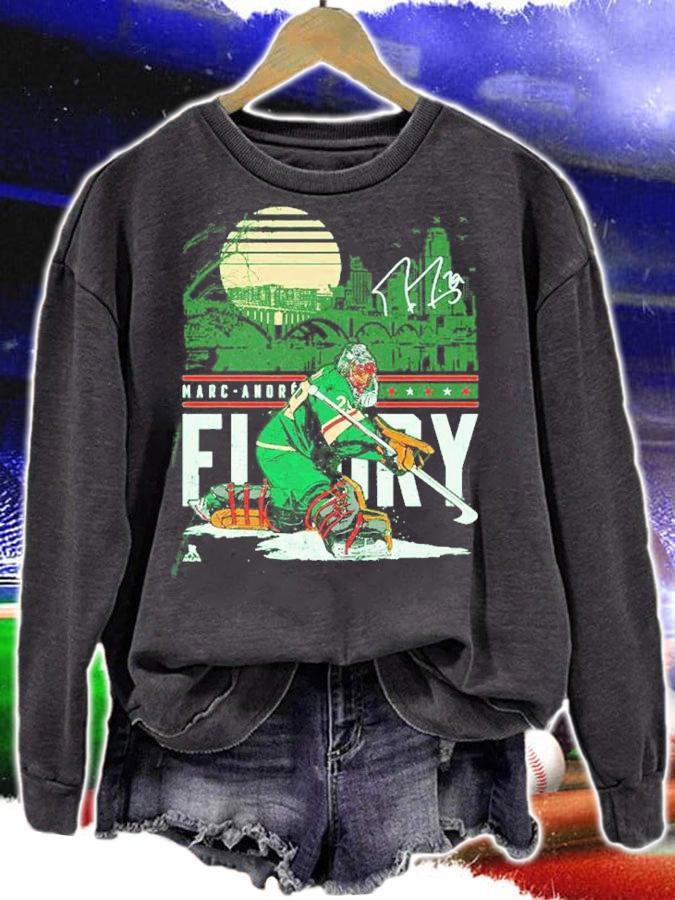 Marc-Andre Fleury Minnesota City Skyline Hockey Signature Shirt t-shirt sweatshirt