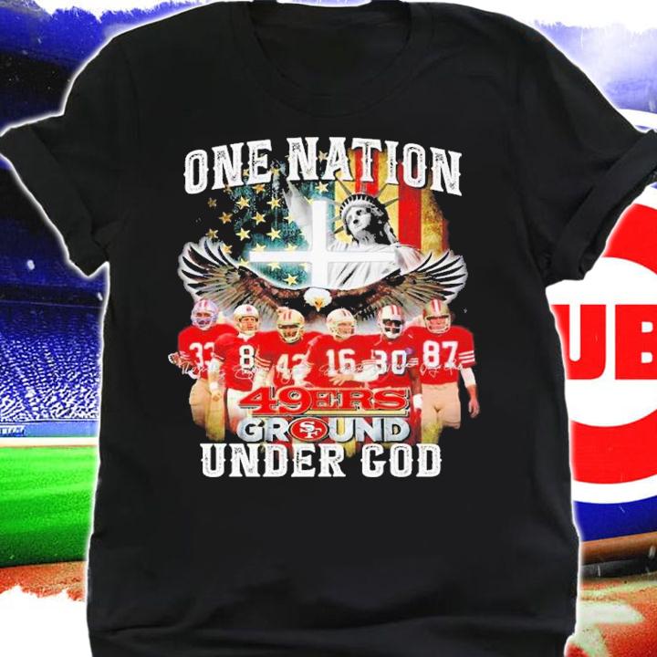 San Francisco 49ers One Nation 49ers Ground Under God Signatures Shirt t-shirt shirt