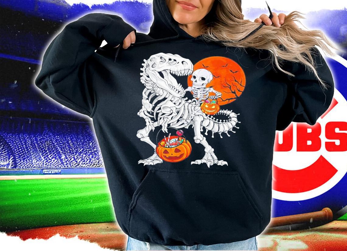 Skeleton Dinosaur T rex Boys Halloween T-Shirt t-shirt