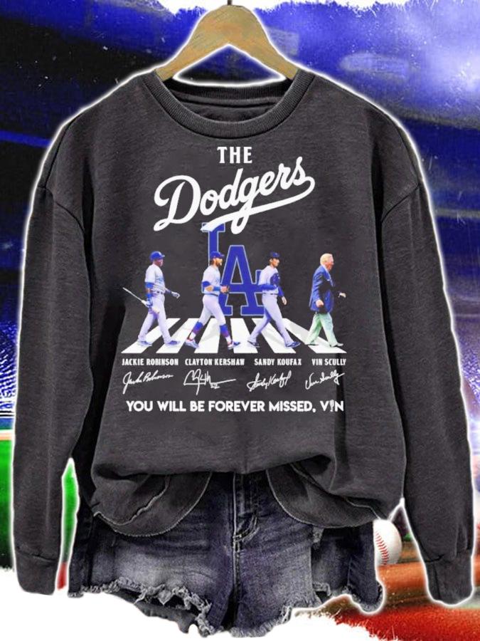 The Dodgers You Will Be Forever Missed Vin Abbey Road Signatures Shirt t-shirt