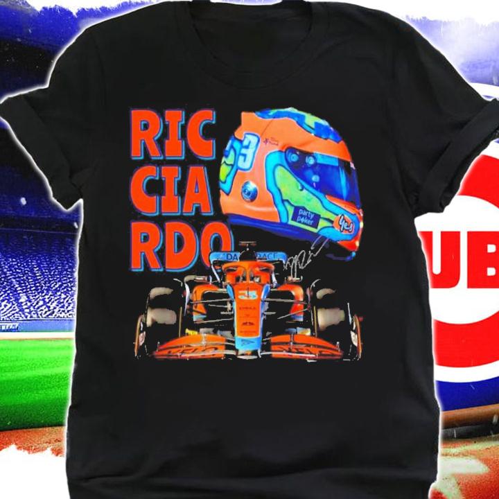 Formula 1 Daniel Ricciardo Helmet 2022 Of Mclaren Team Shirt t-shirt