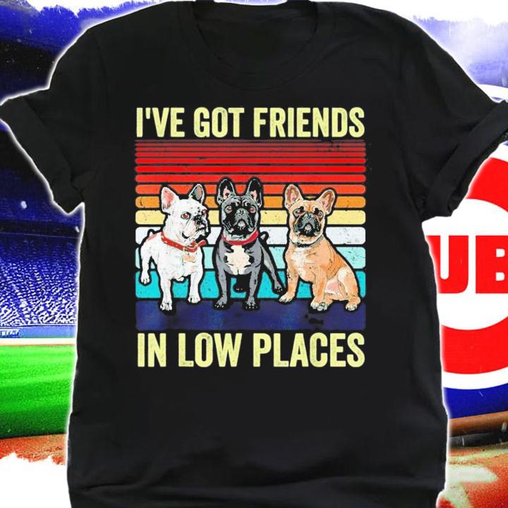 French Bulldog Dog Ive Got Friends In Low Places Vintage T-Shirt t-shirt