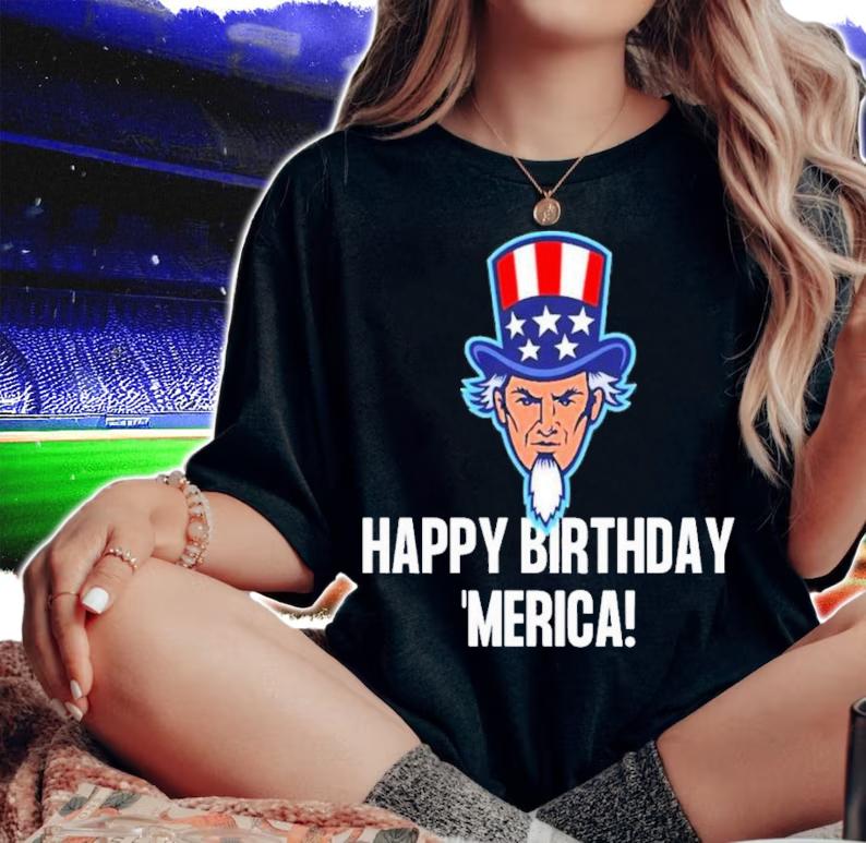 Happy Birthday 'Merica 4th Of July 2022 T-Shirt t-shirt woman shirt