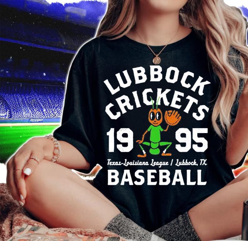 Lubbock Crickets Texas Vintage Defunct Baseball Teams T-Shirt t-shirt woman shirt