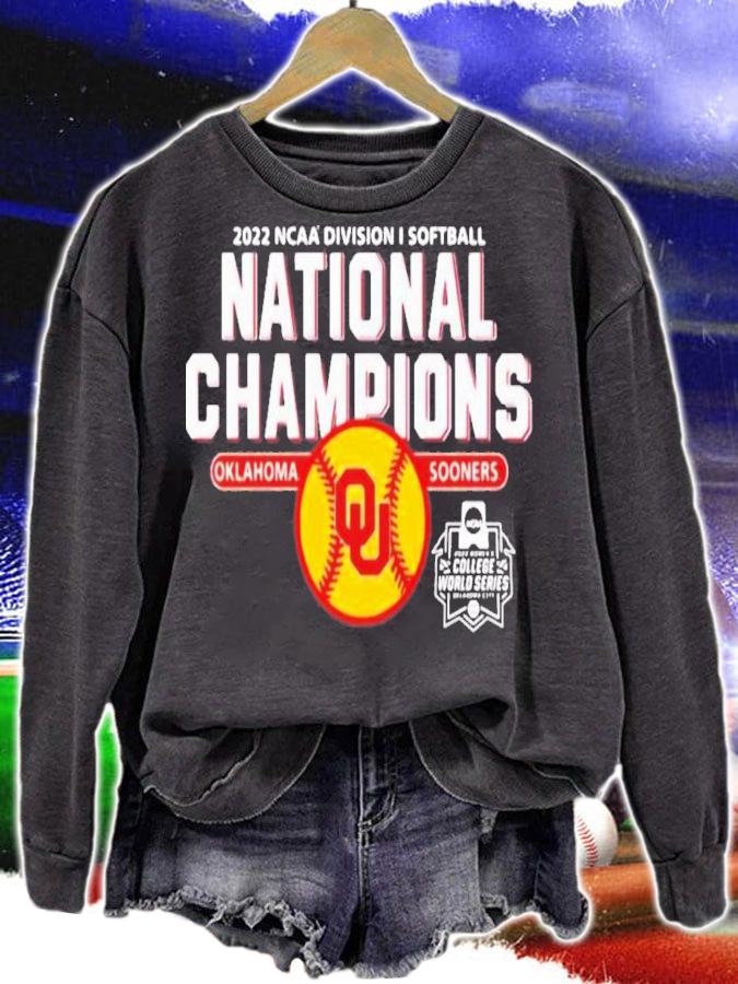 Men's Champion Charcoal Oklahoma Sooners 2022 Ncaa Softball T-Shirt t-shirt