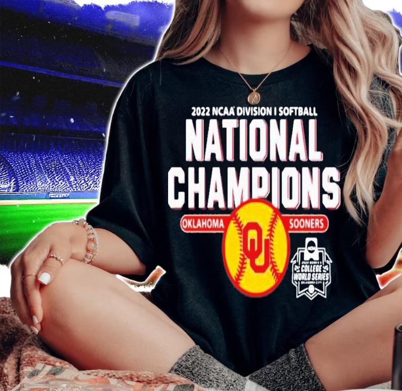 Men's Champion Charcoal Oklahoma Sooners 2022 Ncaa Softball T-Shirt t-shirt