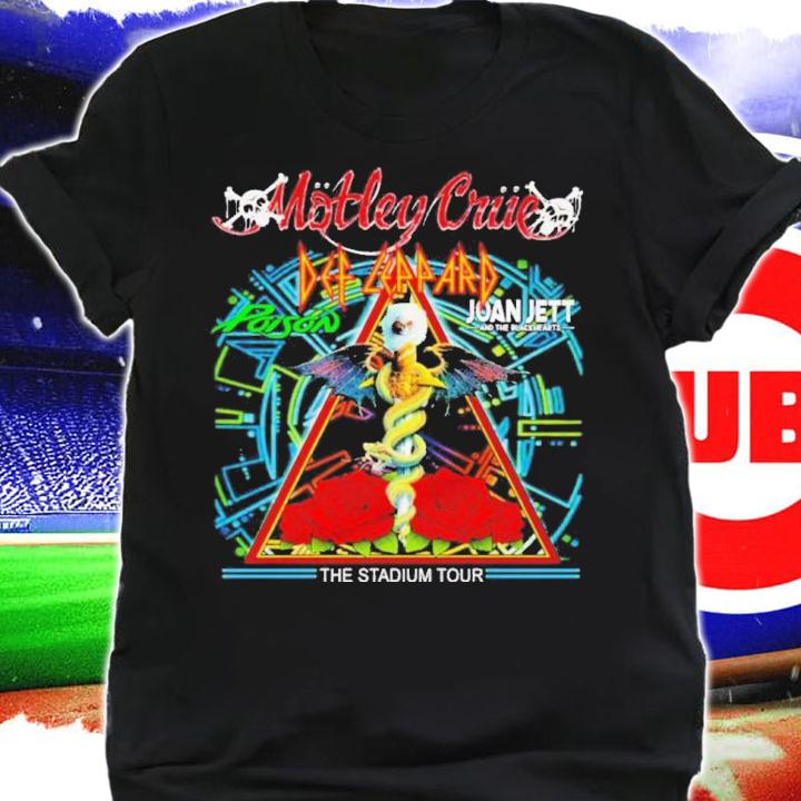 Motley Crue Def Leppard Poison Joan Jett the stadium tour shirt t-shirt shirt