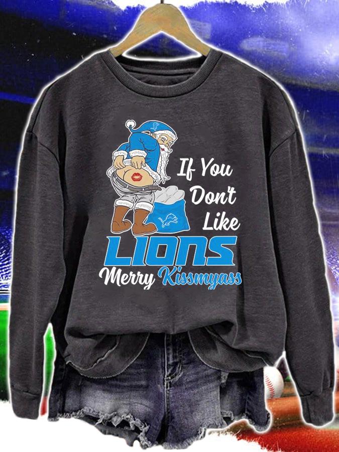 Santa Claus If You Dont Like Detroit Lions Merry Kissmyass Christmas t-shirt