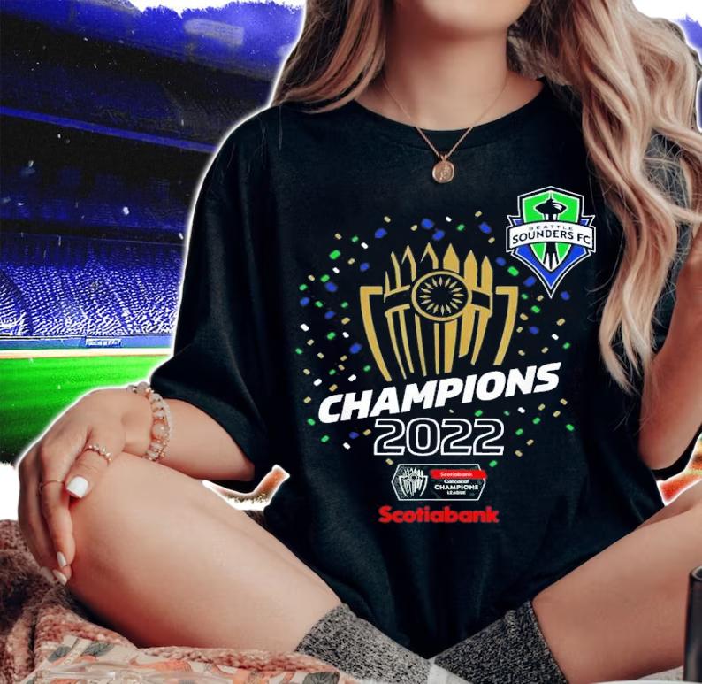 Seattle Sounders Champions 2022 Concacaf T-Shirt t-shirt