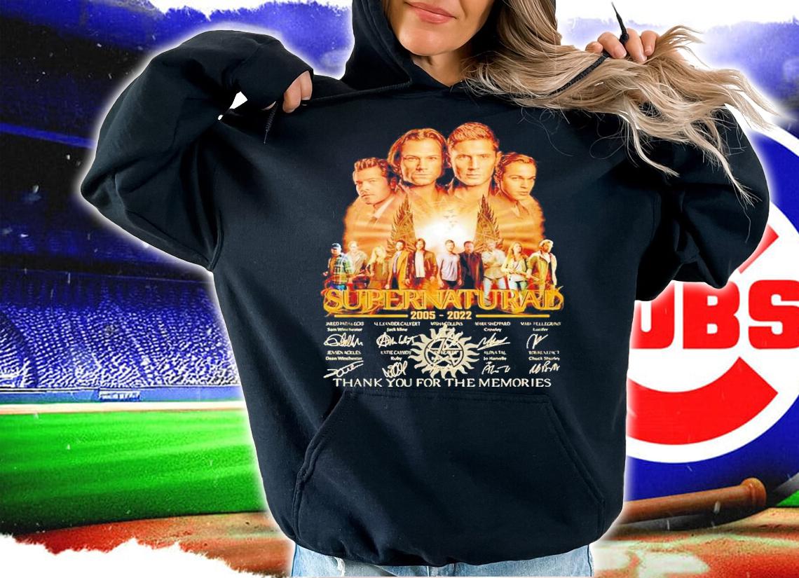 Supernatural 2005 2022 thank you for the memories shirt t-shirt hoodie