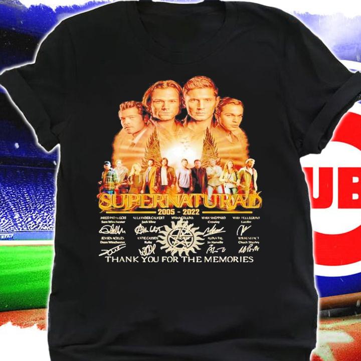 Supernatural 2005 2022 thank you for the memories shirt t-shirt shirt