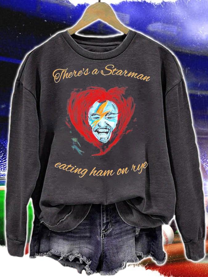 There's a starman eating ham on rye shirt t-shirt