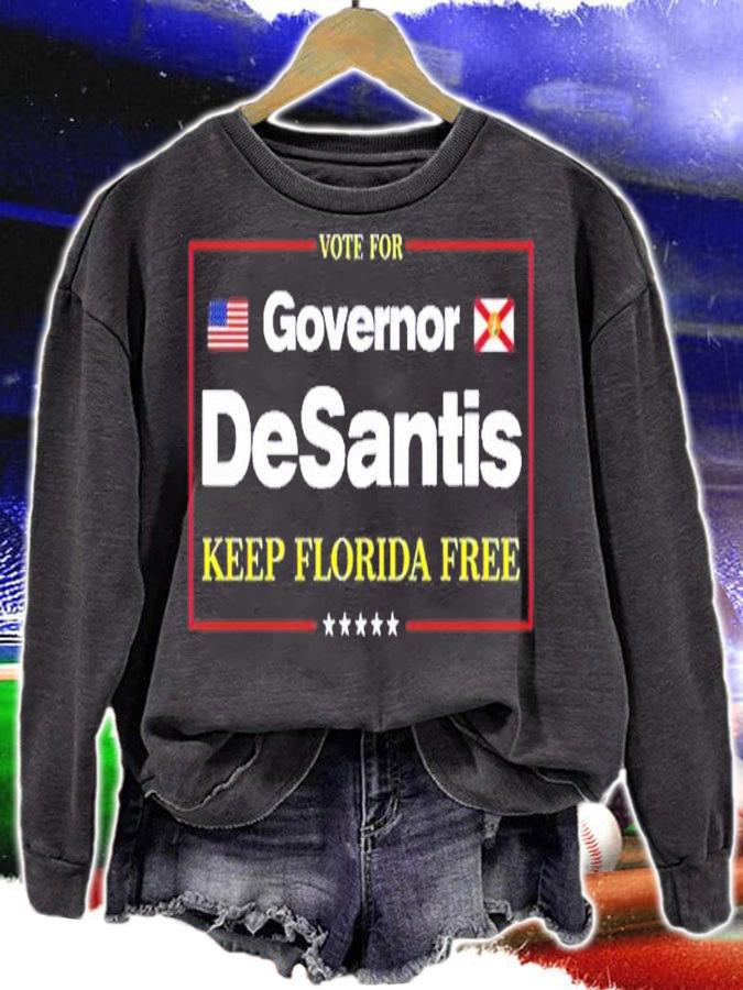 Vote For Governor Desantis Keep Florida Free Shirt t-shirt sweatshirt