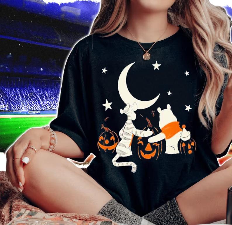 Winnie The Pooh Halloween Tigger And Pooh Pumpkins Shirt t-shirt woman shirt