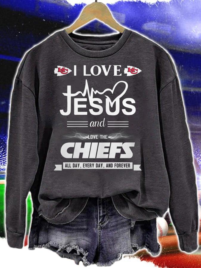 I Love Jesus And Love The Kansas City Chiefs All Day Every Day And Forever t-shirt