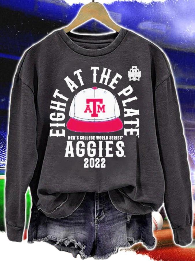 Texas A&M Aggies Eight At The Plate Men's College World Series Aggies 2022 Shirt t-shirt sweatshirt