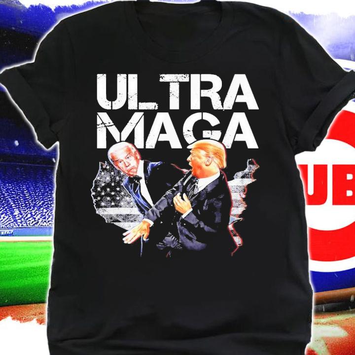 Ultra Maga Pro Trump 2024 Slap Biden USA Flag 4th Of July T-Shirt t-shirt shirt