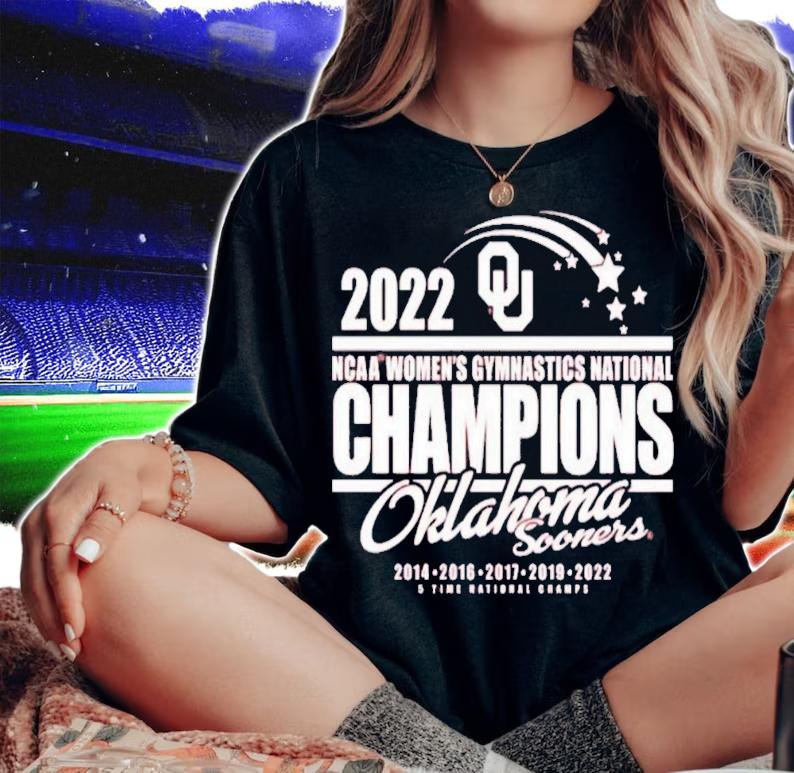 University Of Oklahoma Women's Gymnastics 2022 National Champions T-Shirt t-shirt woman shirt