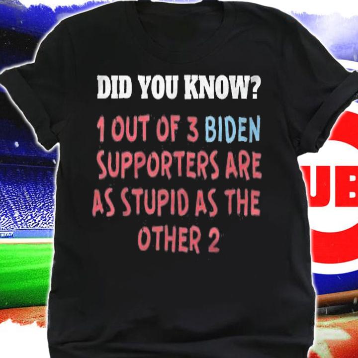 1 Out Of 3 Biden Supporters Are As Stupid As The Other 2 T-Shirt t-shirt shirt