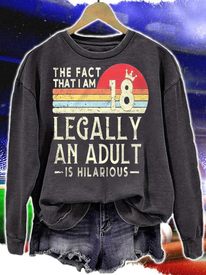 18Th Birthday Im Legally An Adult Is Hilarious Retro Style Shirt t-shirt