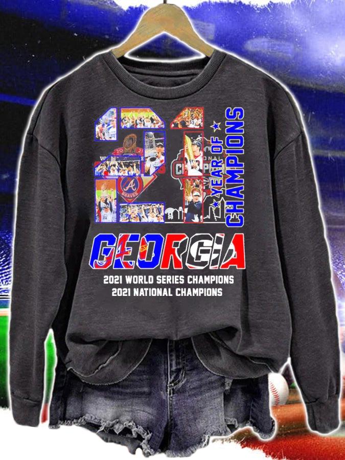 21 Years Of Champions Georgia 2021 World Series Champions 2021 National Champions Shirt t-shirt sweatshirt