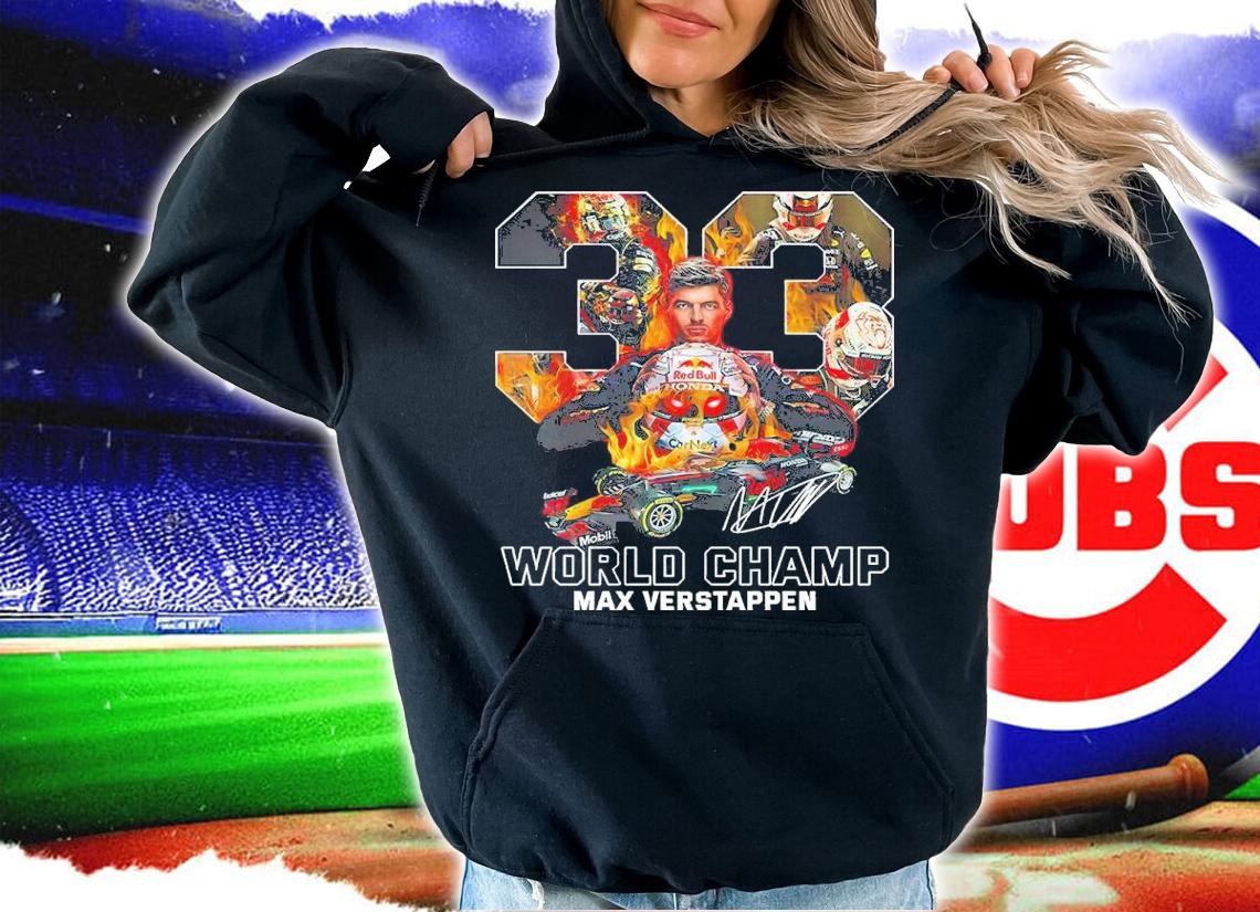 33 World Champ Max Verstappen Signatures Shirt t-shirt hoodie