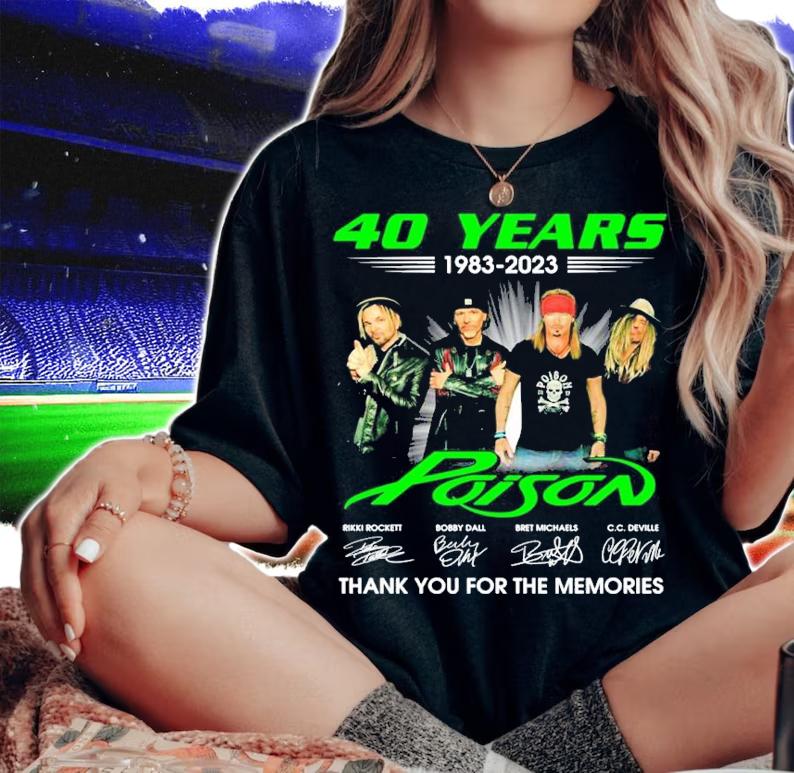 40 Years 1983-2023 Poison Signatures Thank You For The Memories Shirt t-shirt woman shirt