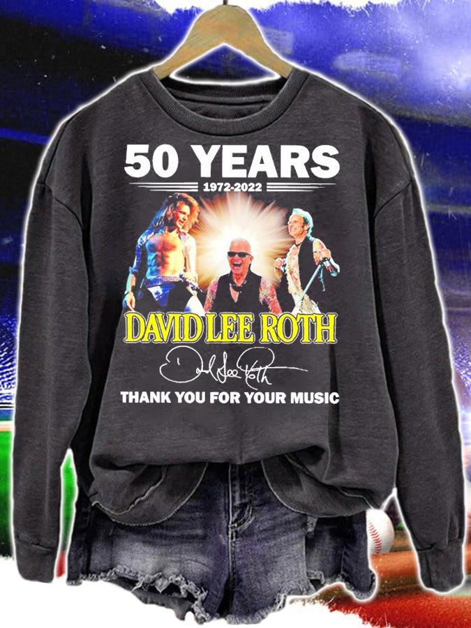 50 Years 1972-2022 David Lee Roth Thank You For Your Music T-Shirt t-shirt sweatshirt
