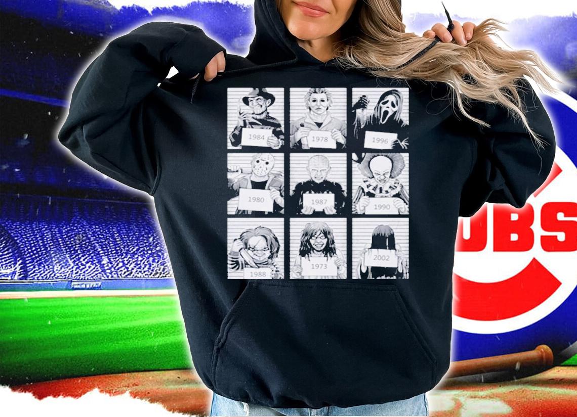 9 Faces Horror Halloween Mug Shot Shirt t-shirt hoodie