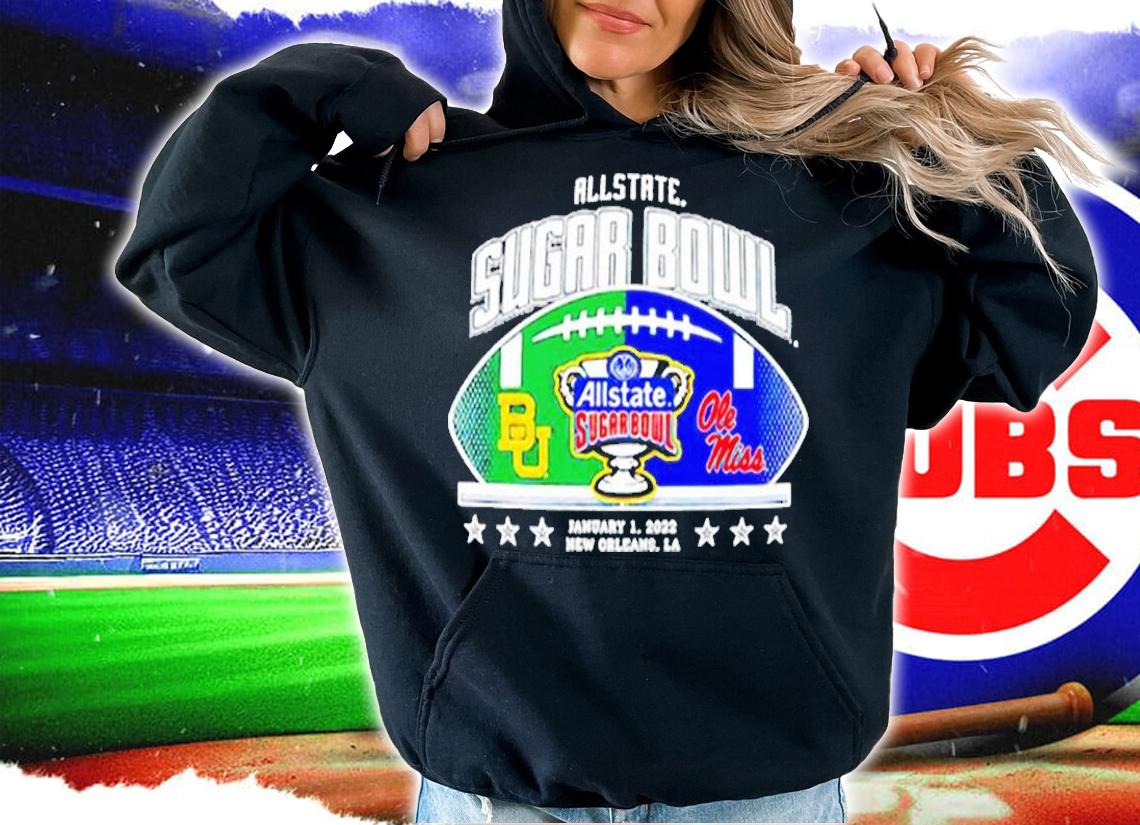 2022 Allstate Sugar Bowl Matchup Baylor Vs Ole Miss Dueling Logo T-Shirt t-shirt