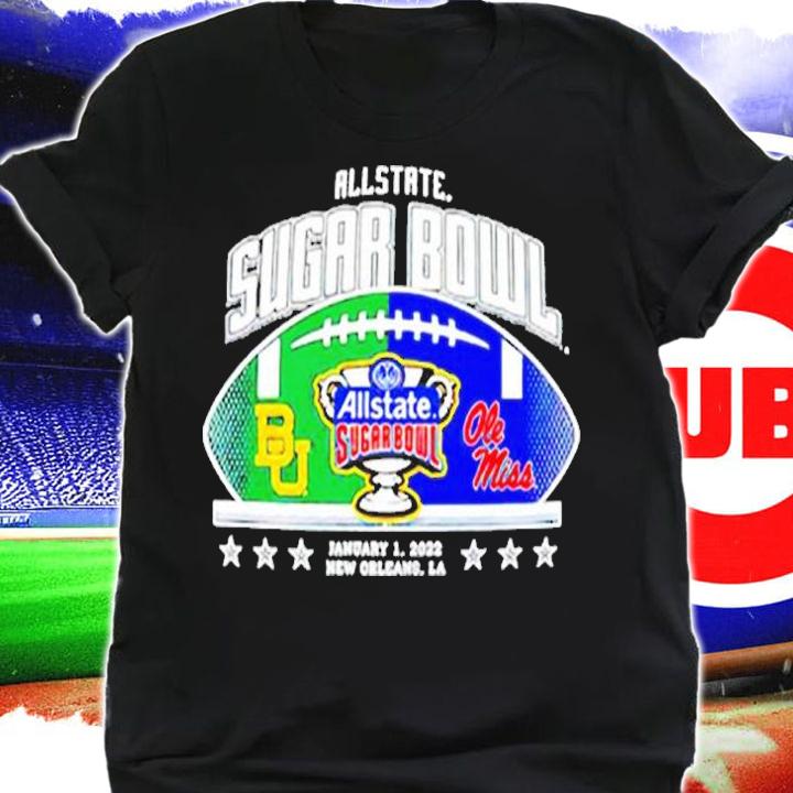 2022 Allstate Sugar Bowl Matchup Baylor Vs Ole Miss Dueling Logo T-Shirt t-shirt