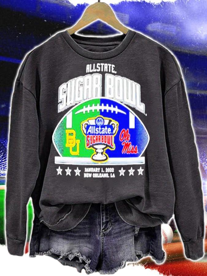 2022 Allstate Sugar Bowl Matchup Baylor Vs Ole Miss Dueling Logo T-Shirt t-shirt