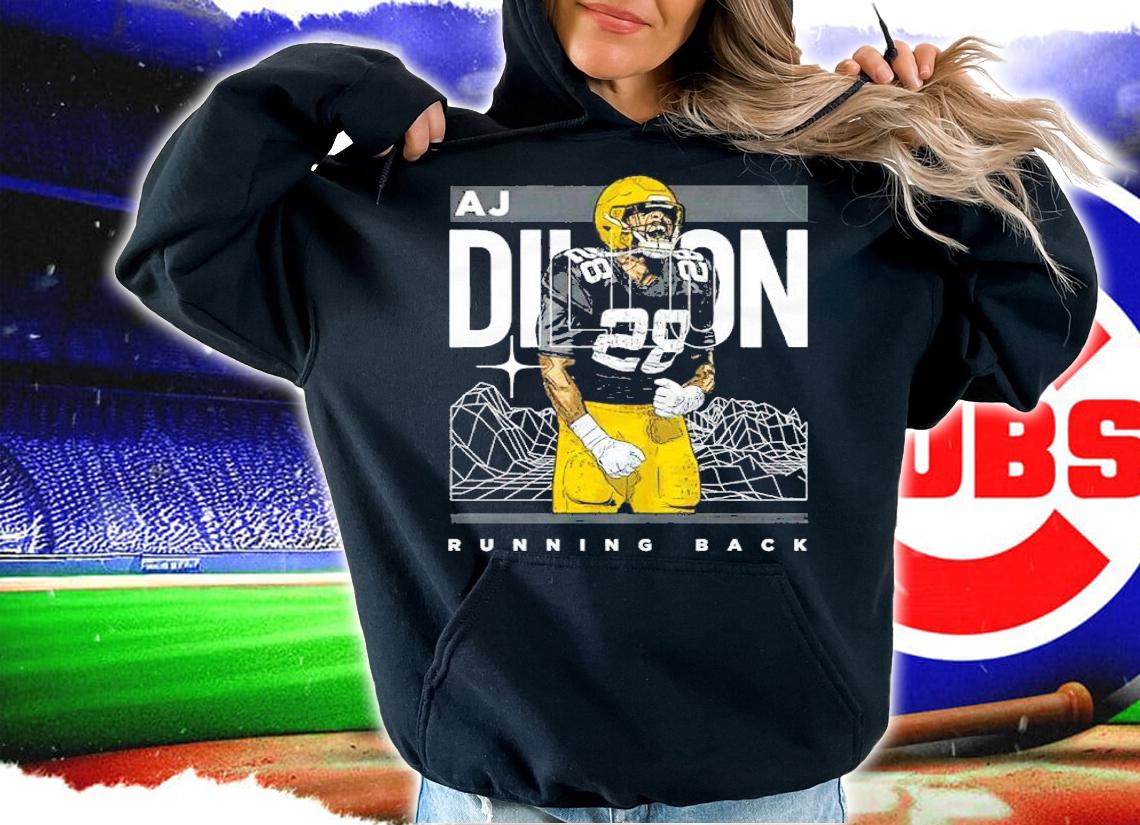 A.J. Dillon Cyber Green Bay Football Shirt t-shirt