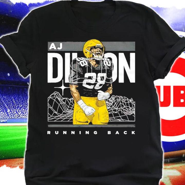 A.J. Dillon Cyber Green Bay Football Shirt t-shirt