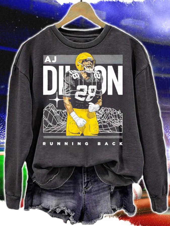 A.J. Dillon Cyber Green Bay Football Shirt t-shirt
