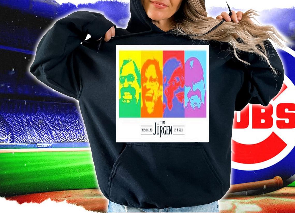 Abigail Wearing Im So Glad That Jurgen Is A Red T-Shirt t-shirt