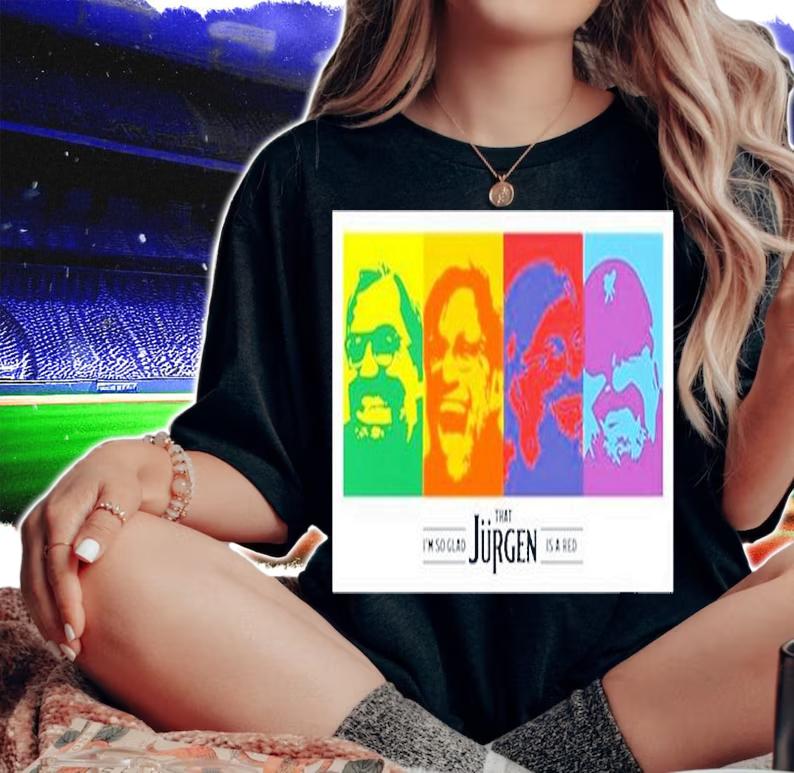 Abigail Wearing Im So Glad That Jurgen Is A Red T-Shirt t-shirt